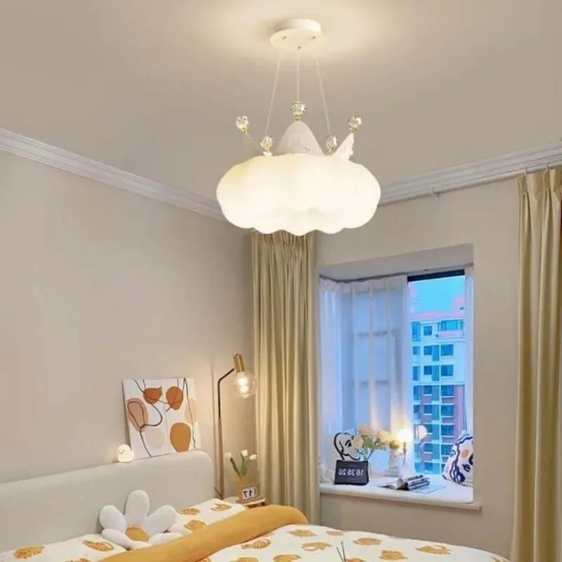 Rosabelle Crown Pendant Light – French Princess Hanging Lamp | Elegant Kids Room Lighting with Fairytale Charm