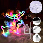 Magical Christmas Neon Light – Reindeer, Stocking & Christmas Tree LED Decoration