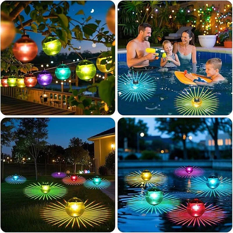 LumiWave Solar Floating Pool Light – RGB Waterproof Garden & Pool Lamp | Colour-Changing Outdoor Ambience