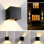CubeBeam LED Wall Lights Set of 4 – Adjustable Up & Down Outdoor Wall Lights | Modern Aluminium Lighting