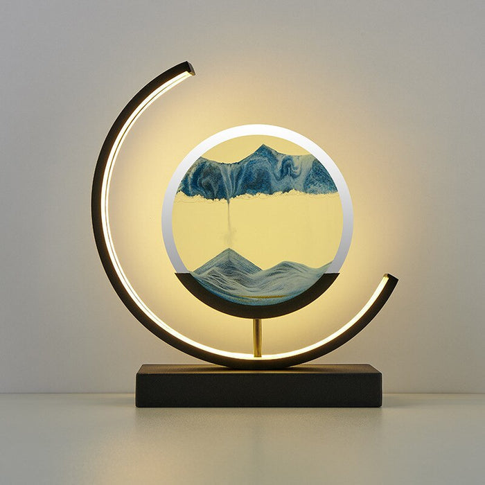 SandLight – 3D Quicksand Table Lamp | Rotating LED Ambient Light with Moving Sand Art