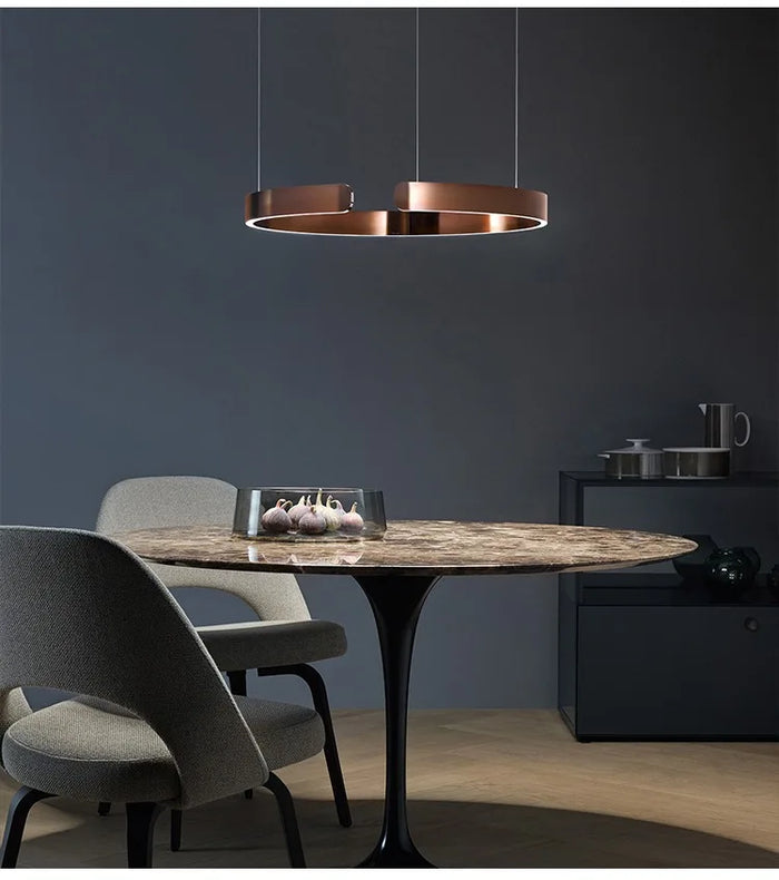 Elvara Linear Pendant Light – Minimalist LED Dining Table Lamp | Modern Adjustable Hanging Light for Kitchen Islands & Contemporary Interiors