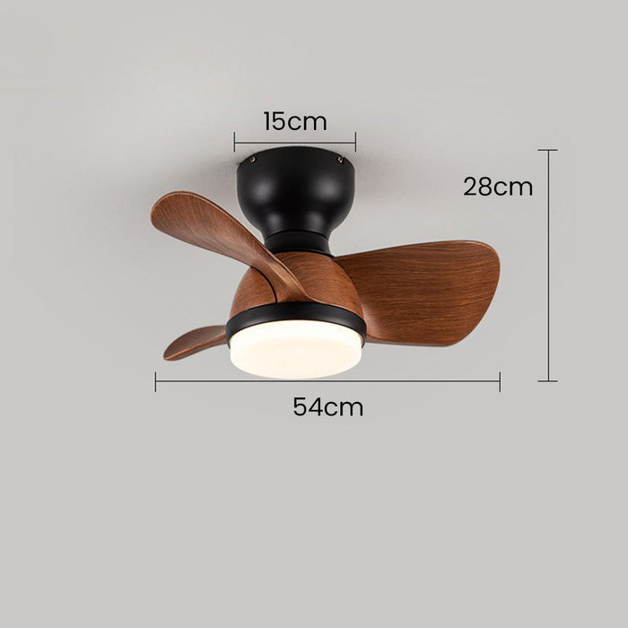 Modern Wooden LED Ceiling Fan Light – Minimalist Ceiling Fan with Integrated Lighting | Elegant Comfort & Contemporary Design