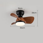 Modern Wooden LED Ceiling Fan Light – Minimalist Ceiling Fan with Integrated Lighting | Elegant Comfort & Contemporary Design