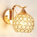 Crystal Wall Light with Gold & Silver Finish – Modern Luxury LED Wall Sconce | Elegant Ambient Lighting