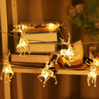 LumiDeer LED Reindeer String Lights – Battery-Powered Christmas Fairy Lights | Festive Indoor Decoration