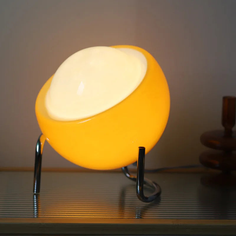 LumiEgg Retro Bauhaus Table Lamp – Glass LED Table Lamp | Nordic Minimalist Lighting