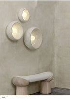 Wabi-Sabi Resin Wall Light – Retro Japanese LED Wall Sconce | Warm Minimalist Ambient Lighting