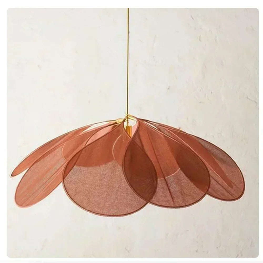 Floral Fabric Pendant Light – Designer E26 Ceiling Lamp | Artistic Ambient Lighting | Contemporary Statement Feature