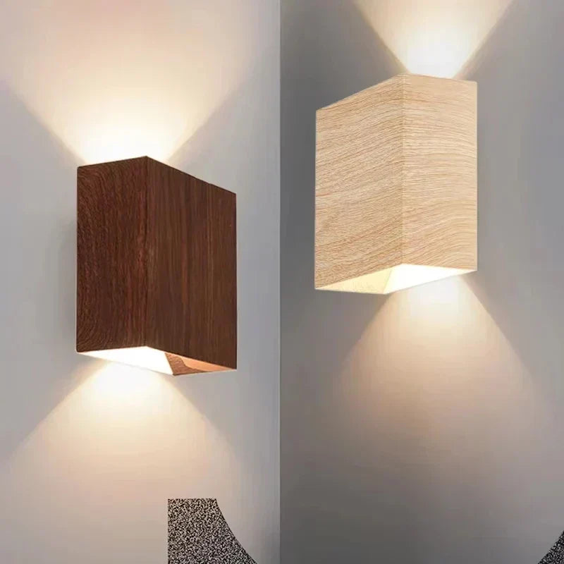 Nordwood Glow Wall Light – Wooden LED Wall Lamp | Scandinavian Up & Down Lighting | Japandi Interior Design