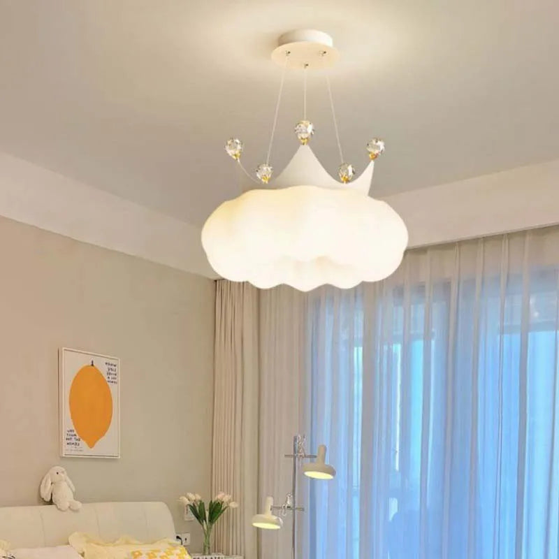 Rosabelle Crown Pendant Light – French Princess Hanging Lamp | Elegant Kids Room Lighting with Fairytale Charm