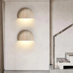 WABIKU Stone Wall Light – Wabi-Sabi LED Wall Lamp | Natural Stone Ambient Lighting | Japanese Zen Interior Design