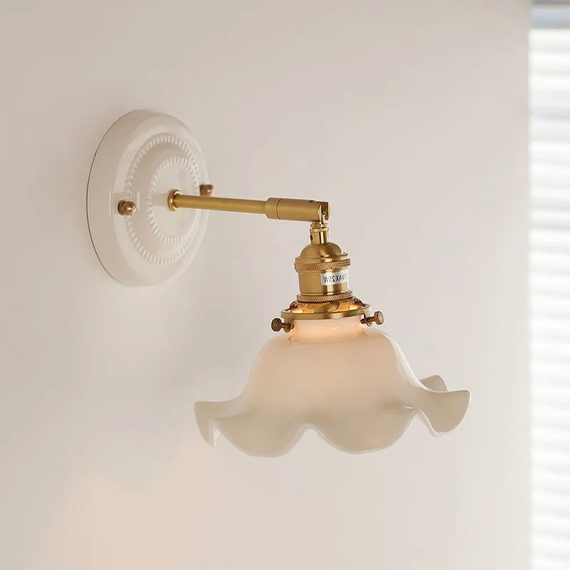 Aurelle Ceramic Wall Light – Adjustable E26 Wall Lamp | Contemporary Copper Lighting | Elegant Interior Illumination