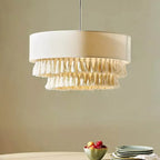 Nomad Linen Pendant Light – Wabi-Sabi Fabric Ceiling Lamp | Boho Japandi Ambient Lighting