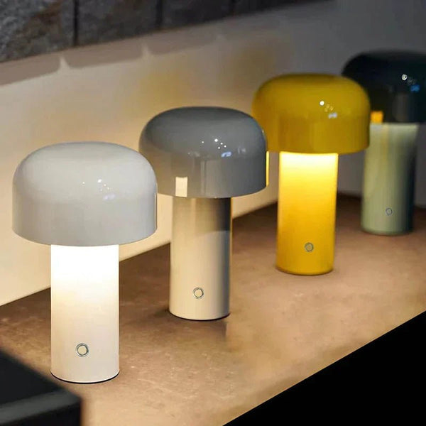 Milano Glow Rechargeable Mushroom Lamp – Cordless Italian Designer Lighting | Dimmable Ambient LED
