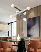 ArtGlow Modern Colorful Chandelier – Art Deco Glass & Acrylic Pendant Light for Contemporary Interiors
