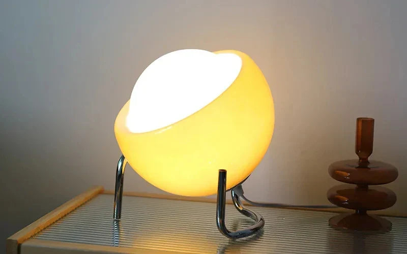 LumiEgg Retro Bauhaus Table Lamp – Glass LED Table Lamp | Nordic Minimalist Lighting