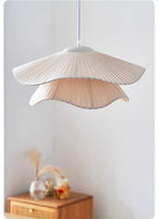 Nordic Linen Pendant Light – Scandinavian Fabric Ceiling Lamp | Soft Ambient Lighting | Japandi Interior Elegance