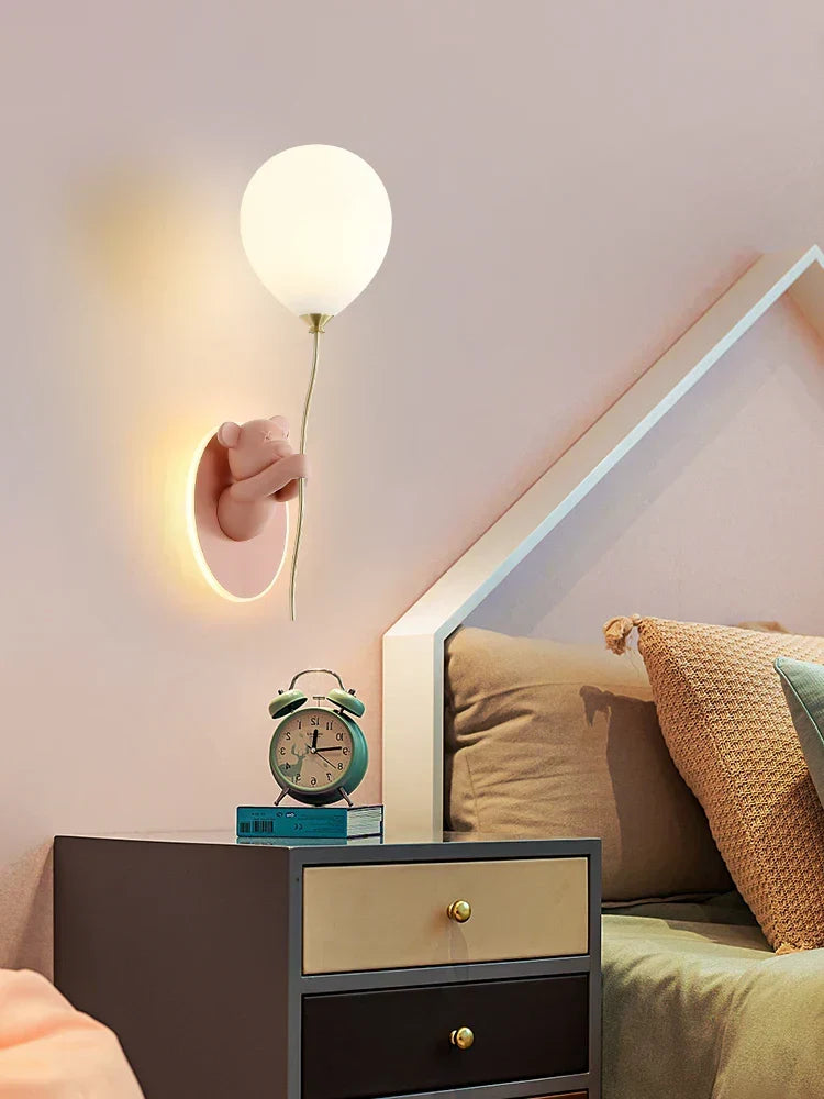 BearHaven Wall Light – Children's LED Bear Lamp | Nursery Wall Lighting | Playful Bedroom Décor