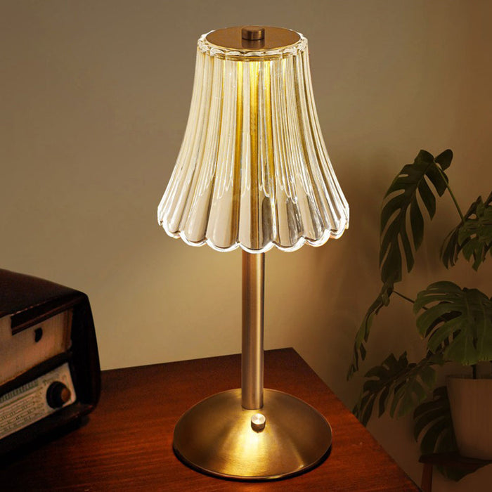 Aurielle Crystal Table Lamp – Rechargeable LED Lamp with Crystal Finish | Dimmable Cordless Ambient Lighting