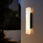 Marbella LED Outdoor Wall Light – Waterproof Marble-Effect Exterior Wall Lamp | Modern Stainless Steel Lighting