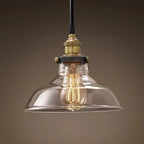 Scandinavian Glass Pendant Light – Vintage Loft E26 Ceiling Lamp | Elegant Ambient Lighting | Contemporary Nordic Interior Feature