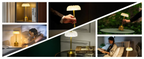 LumiVintage 3000 – Retro LED Table Lamp with Touch Dimming & Rechargeable Battery