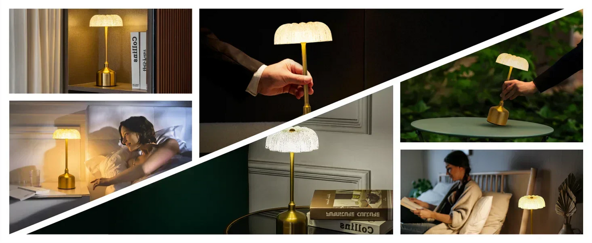 LumiVintage 3000 – Retro LED Table Lamp with Touch Dimming & Rechargeable Battery