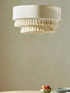Nomad Linen Pendant Light – Wabi-Sabi Fabric Ceiling Lamp | Boho Japandi Ambient Lighting
