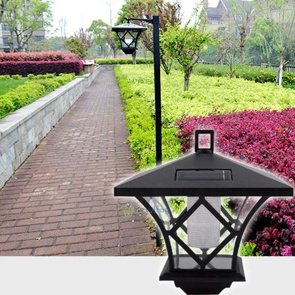 Aurelis Solar Post Light – 2-in-1 Vintage Garden Lamp | Solar Powered Outdoor Lighting for Entrances & Pathways