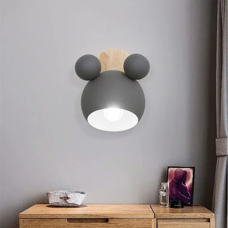 Nordic Mouse-Inspired Wall Lamp – Stylish LED Wall Light for Kids’ Rooms & Modern Interiors