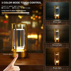 LumiCrystal Touch LED Crystal Table Lamp – Rechargeable Ambient Lamp with Elegant Crystal Effect