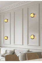 Luxury Marble Globe Wall Light – Natural Stone LED Wall Lamp for Bedrooms, Living Rooms, Hallways & Staircases