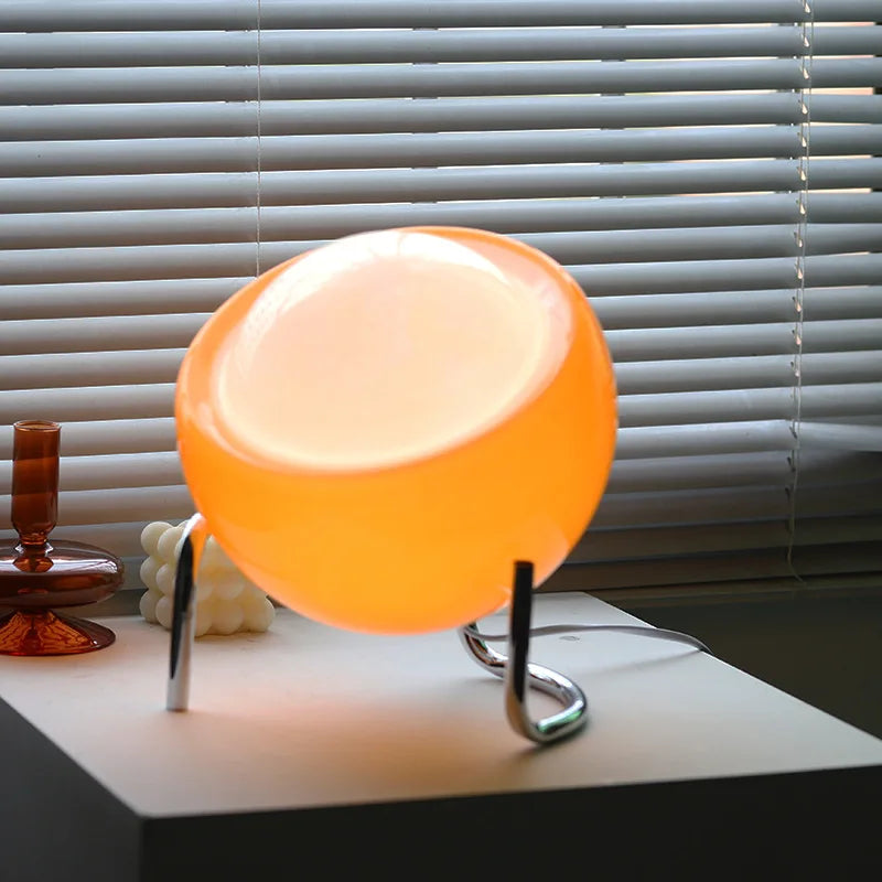 LumiEgg Retro Bauhaus Table Lamp – Glass LED Table Lamp | Nordic Minimalist Lighting