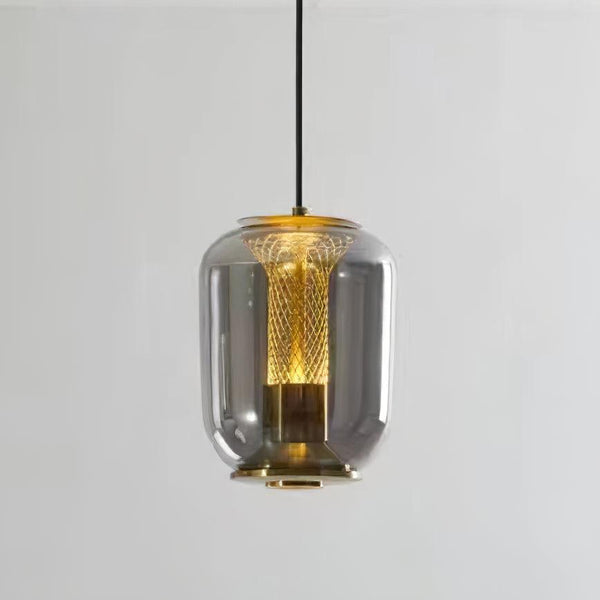 Savannah Black Glass Pendant Light – Modern Elegant Hanging Lamp | Luxury Smoked Glass Ceiling Lighting
