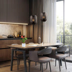 Savannah Black Glass Pendant Light – Modern Elegant Hanging Lamp | Luxury Smoked Glass Ceiling Lighting