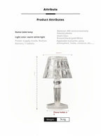 Crystal LED Accent Table Lamp – Colour Changing Touch Night Light | Decorative Bedside Lamp | Elegant Mood Lighting