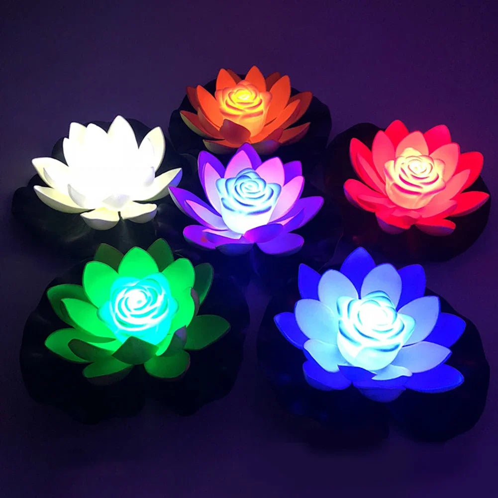 AquaBloom Floating Lotus Light – Waterproof LED Pond & Pool Decoration | Elegant Garden Mood Lighting