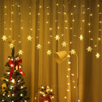 LumaSnow 4M LED Snowflake Curtain Lights – Christmas Icicle String Lights for Windows, Parties & Holiday Decorations