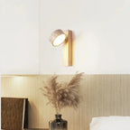 Zenora Pull Wall Light – Natural Stone & Walnut LED Lamp | Japandi Bedside Lighting | Minimalist Interior Elegance