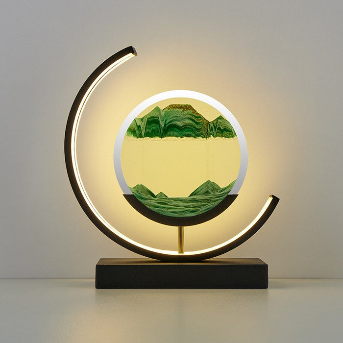 SandLight – 3D Quicksand Table Lamp | Rotating LED Ambient Light with Moving Sand Art