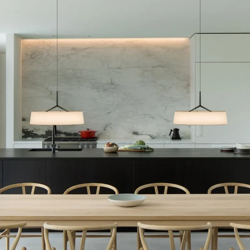 LunaWeave Pendant Light – Minimalist Fabric Ceiling Lamp | Contemporary LED Ambient Lighting