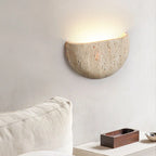 WABIKU Stone Wall Light – Wabi-Sabi LED Wall Lamp | Natural Stone Ambient Lighting | Japanese Zen Interior Design