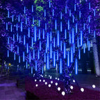 SternFall 50cm LED Meteor Shower String Lights – 8-Tube Falling Rain Lights for Outdoor Christmas & Garden Decoration