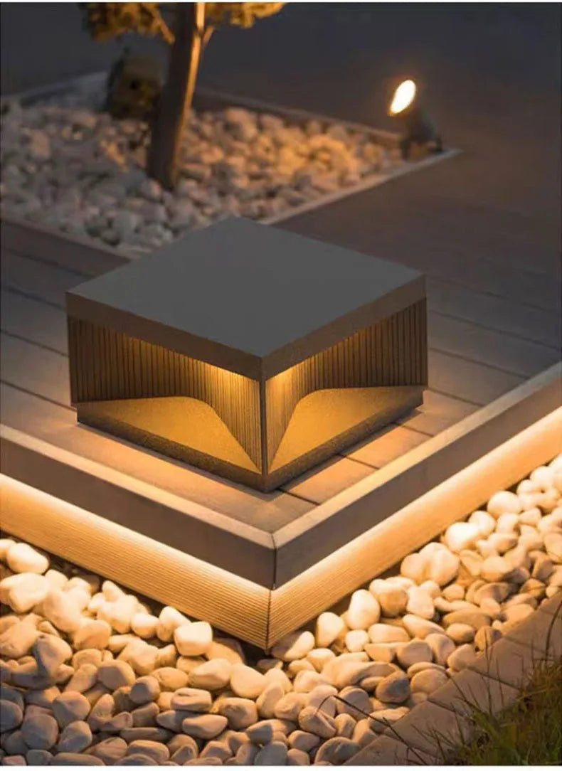 Auralis Pillar Light – Modern LED Outdoor Post Lamp | Waterproof Fence & Entrance Lighting for Exterior Spaces