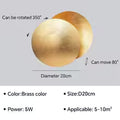 Eclipse Aura Wall Light – Rotating Gold LED Sconce | Luxury Modern Ambient Lighting