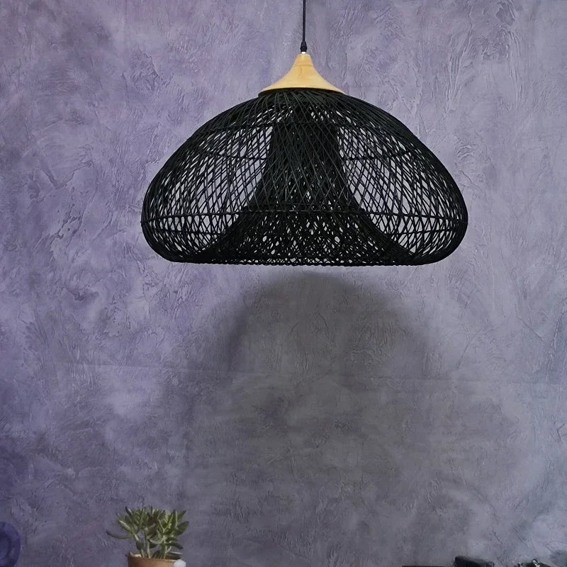 BaliWeave Pendant Light – Handwoven Rattan Ceiling Lamp | Southeast Asian Natural Lighting