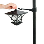 Aurelis Solar Post Light – 2-in-1 Vintage Garden Lamp | Solar Powered Outdoor Lighting for Entrances & Pathways