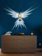3D Bird Projection Wall Light – Modern Animal Wall Sconce | Decorative Ambient Lighting | Owl & Eagle Designer Fixture