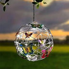 ButterflyGlow Solar Hanging Light – Waterproof LED Garden Lantern | Decorative Outdoor Sphere Light